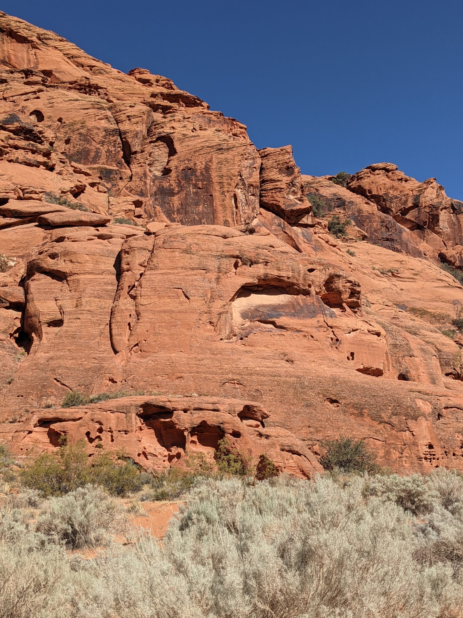 red rock wall at Snow Canyon, Utah